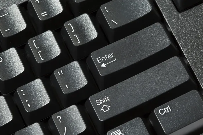 Framed Print : Black Computer Keyboard Print on White Background Framed Print : Black Computer Keyboard Print on White Background