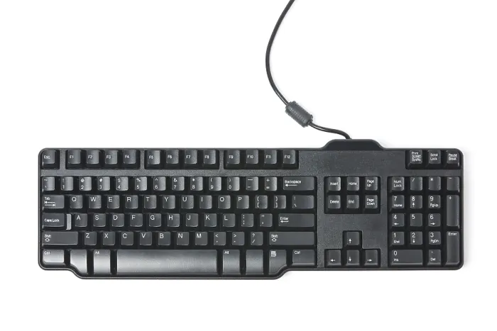 Framed Print : Black Computer Keyboard Print on White Background Framed Print : Black Computer Keyboard Print on White Background