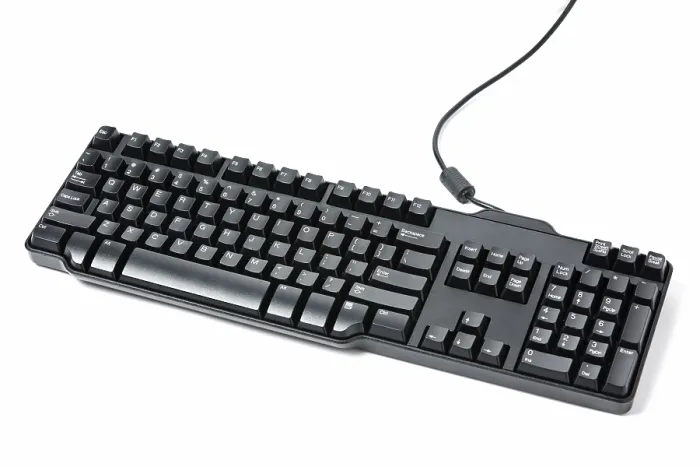 Framed Print : Black Computer Keyboard Print Isolated on White Background Framed Print : Black Computer Keyboard Print Isolated on White Background