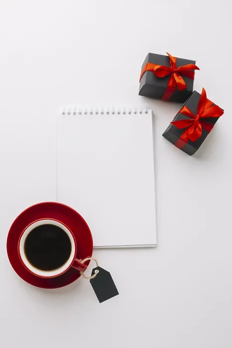 Framed Print : Black Friday Notebook Print with Coffee Framed Print : Black Friday Notebook Print with Coffee