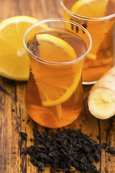 Framed Print : Black Tea with Lemon and Ginger Print Framed Print : Black Tea with Lemon and Ginger Print