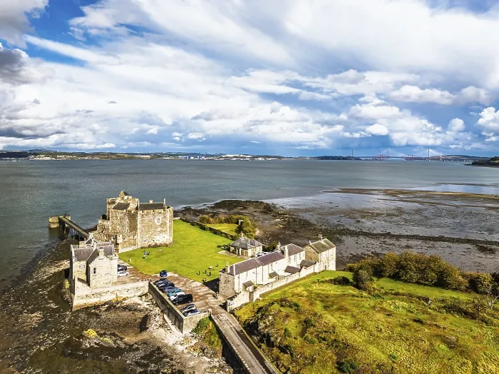Framed Print : Blackness Castle Print, Scotland from a Drone Framed Print : Blackness Castle Print, Scotland from a Drone