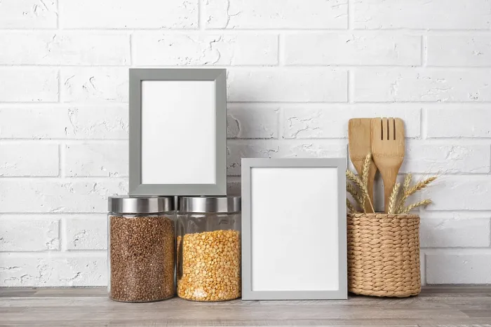 Framed Print : Blank Frame Kitchen Counter Print Framed Print : Blank Frame Kitchen Counter Print