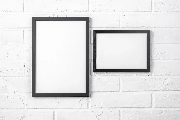 Framed Print : Blank Frames on White Wall Print Framed Print : Blank Frames on White Wall Print