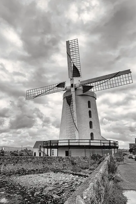 Framed Print : Blennerville Five Storey Windmill Print, Kerry, Ireland