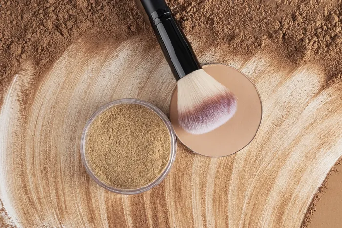 Framed Print : Natural Tone Makeup Products Print Framed Print : Natural Tone Makeup Products Print