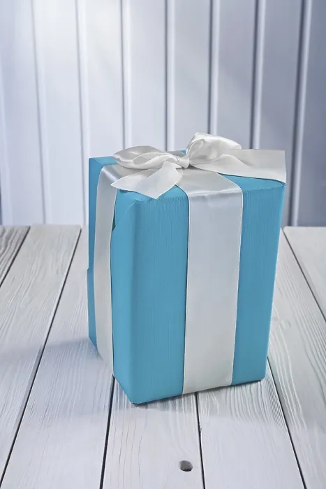 Framed Print : Blue Gift Box Print Framed Print : Blue Gift Box Print