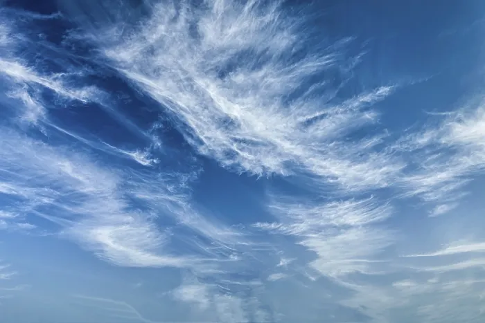 Framed Print : Blue Sky with White Clouds Print