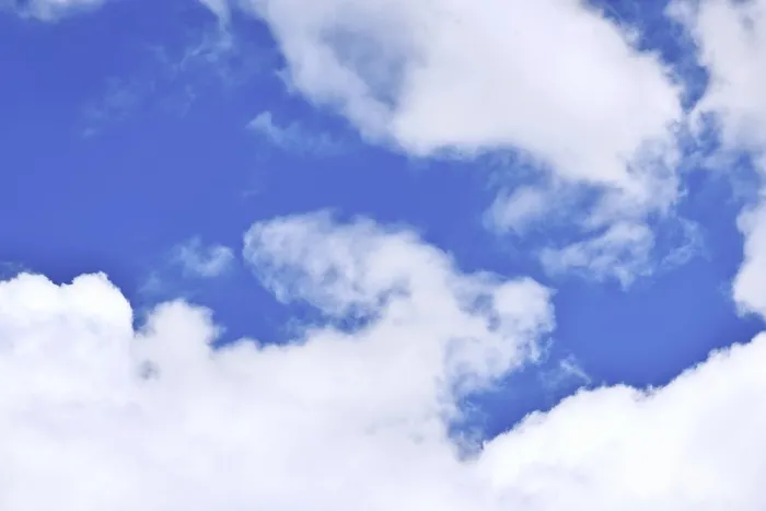 Framed Print : Blue Sky with White Fluffy Clouds Print Framed Print : Blue Sky with White Fluffy Clouds Print
