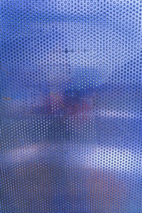 Framed Print : Bluish Perforated Sheet Print, Germany Framed Print : Bluish Perforated Sheet Print, Germany