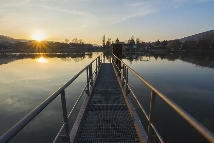 Framed Print : River Main Sunset Print, Miltenberg, Bavaria
