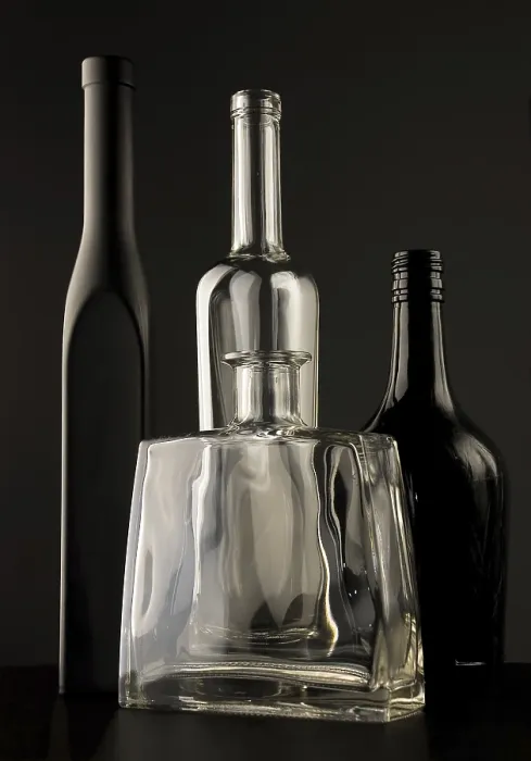 Framed Print : Empty Bottles Print on Dark Background Framed Print : Empty Bottles Print on Dark Background