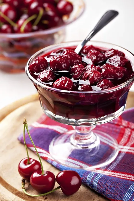 Framed Print : Cherry Jam Print on Table Framed Print : Cherry Jam Print on Table