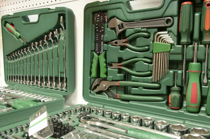 Framed Print : A Box of Tools Print: Instruments, Keys and Pliers Framed Print : A Box of Tools Print: Instruments, Keys and Pliers