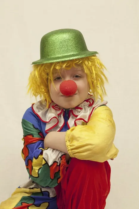 Framed Print : Boy Dressed as a Clown Print Framed Print : Boy Dressed as a Clown Print
