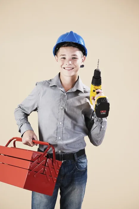 Framed Print : Boy Dressed as a Craftsman Print Framed Print : Boy Dressed as a Craftsman Print