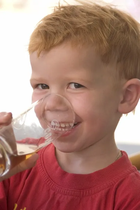 Framed Print : Boy Drinks from a Glass Print Framed Print : Boy Drinks from a Glass Print