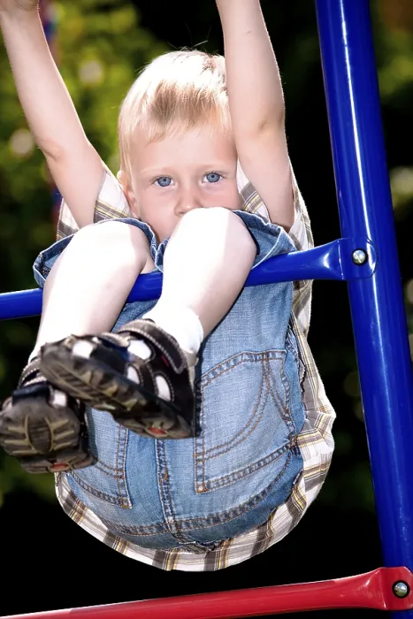 Framed Print : Boy Playing on the Playground Print Framed Print : Boy Playing on the Playground Print