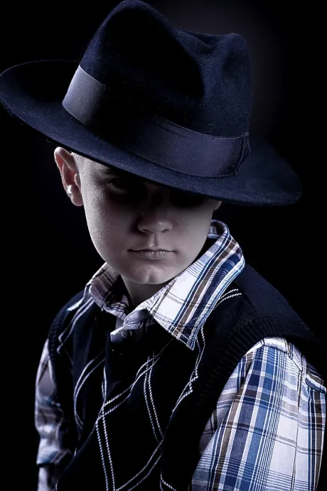 Framed Print : Boy Wearing a Hat Print Framed Print : Boy Wearing a Hat Print