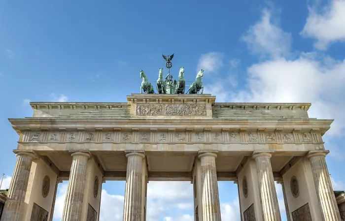 Framed Print : Brandenburg Gate with Quadriga Print, Berlin, Germany Framed Print : Brandenburg Gate with Quadriga Print, Berlin, Germany