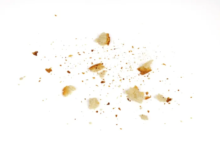 Framed Print : Bread Crumbs on White Bread Print Framed Print : Bread Crumbs on White Bread Print