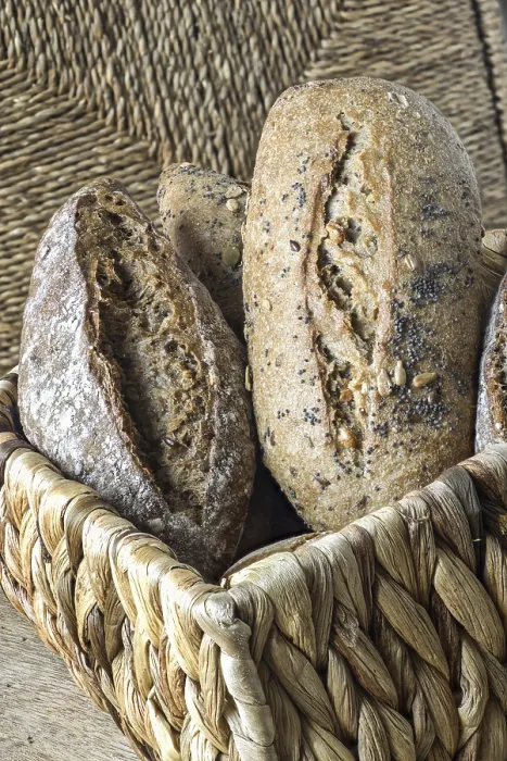 Framed Print : Bread Rolls in a Basket Print Framed Print : Bread Rolls in a Basket Print