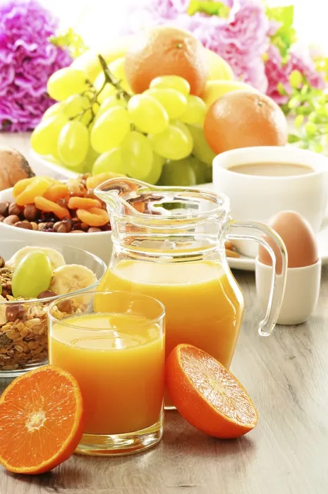 Framed Print : Breakfast Print with Coffee, Bread and Fruits Framed Print : Breakfast Print with Coffee, Bread and Fruits