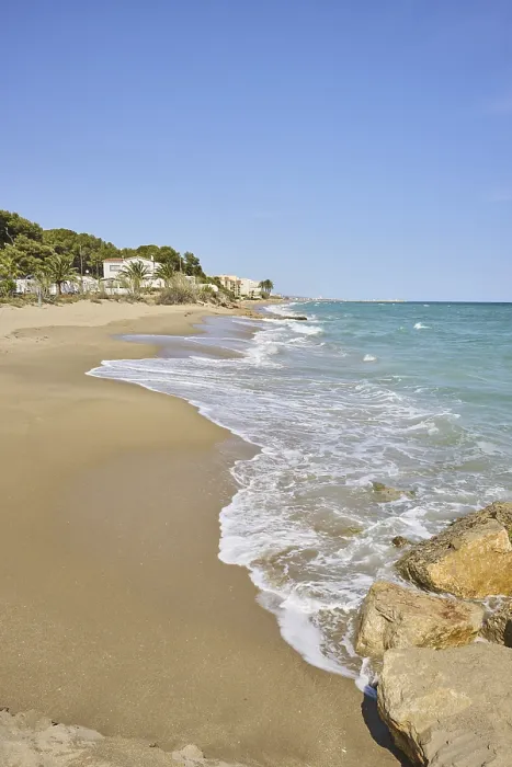 Framed Print : Breaking Waves Print, Tarragona Beach, Spain