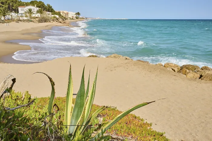 Framed Print : Breaking Waves Print - Tarragona Beach, Spain