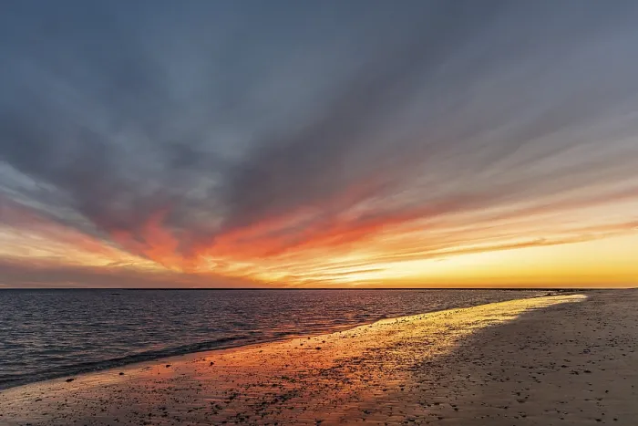 Framed Print : A Breathtaking Sunset on the Beach Print, Rota, Cadiz, Spain