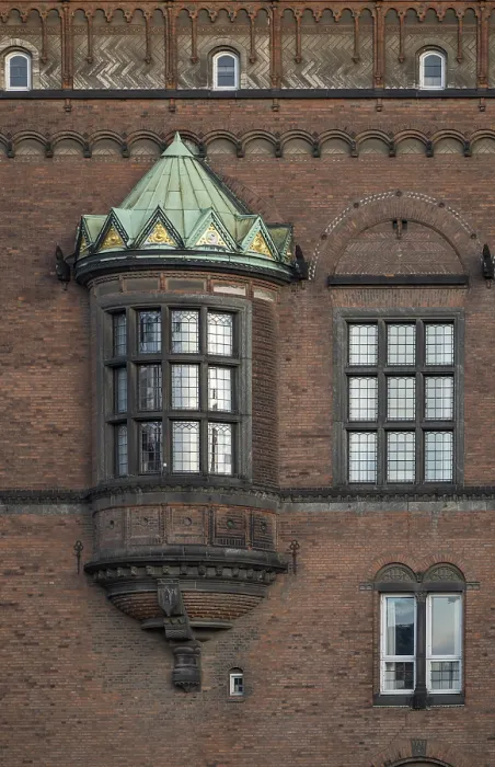 Framed Print : Brick Facade Print, Copenhagen Town Hall Framed Print : Brick Facade Print, Copenhagen Town Hall