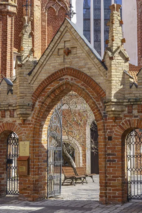 Framed Print : A Brick Gothic Gate Print, Vilnius, Lithuania