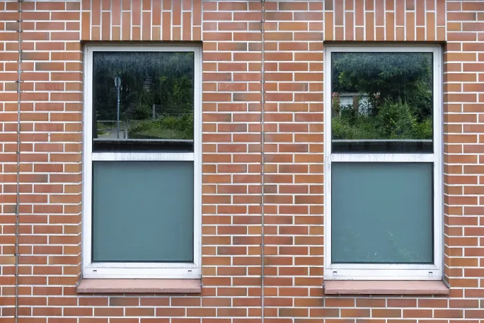 Framed Print : Brick House Wall with Even Windows Print Framed Print : Brick House Wall with Even Windows Print