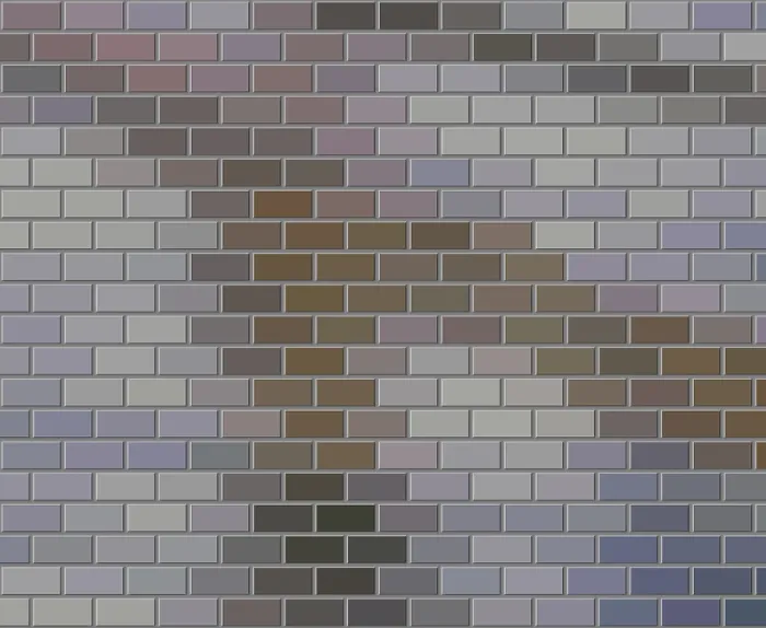 Framed Print : Blue Brick Wall Print with Multi-Toned Bricks Framed Print : Blue Brick Wall Print with Multi-Toned Bricks