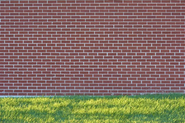 Framed Print : A Brick Wall with a Meadow, Ontario Print Framed Print : A Brick Wall with a Meadow, Ontario Print