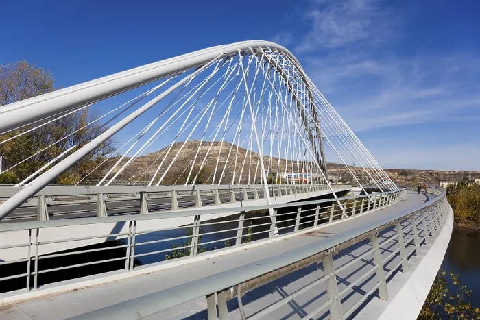 Framed Print : Logrono Bridge over the River Ebro Print, La Rioja, Spain Framed Print : Logrono Bridge over the River Ebro Print, La Rioja, Spain