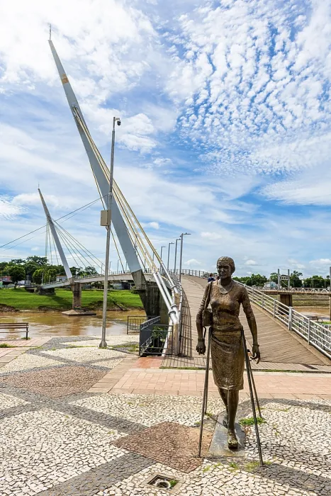 Framed Print : Bridge over the Acre River, Rio Branco, Brazil Print