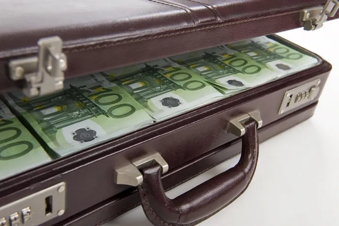 Framed Print : Briefcase Full of Banknotes Print Framed Print : Briefcase Full of Banknotes Print