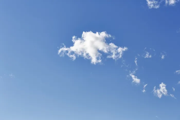 Framed Print : Brilliant Blue Sky Print with Single Cloud, Oslo, Norway Framed Print : Brilliant Blue Sky Print with Single Cloud, Oslo, Norway