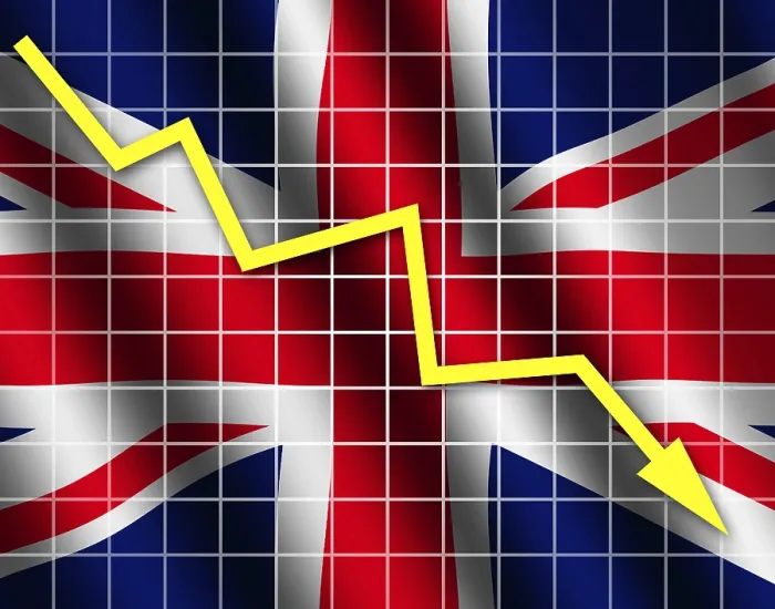 Framed Print : The British Flag and Arrow Graph Print Framed Print : The British Flag and Arrow Graph Print