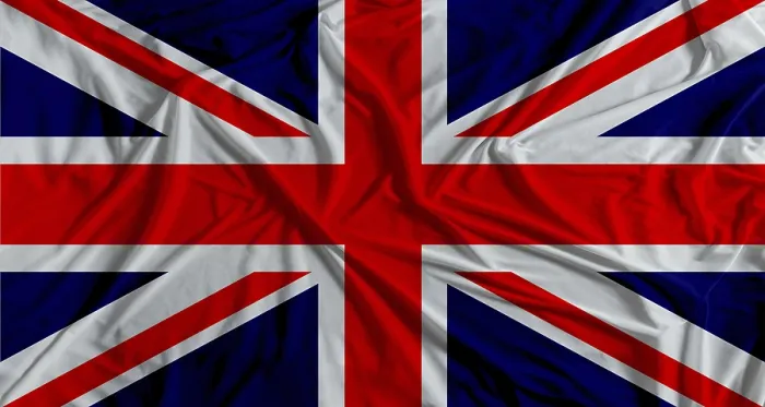 Framed Print : British Flag Print with Fabric Texture Background Framed Print : British Flag Print with Fabric Texture Background