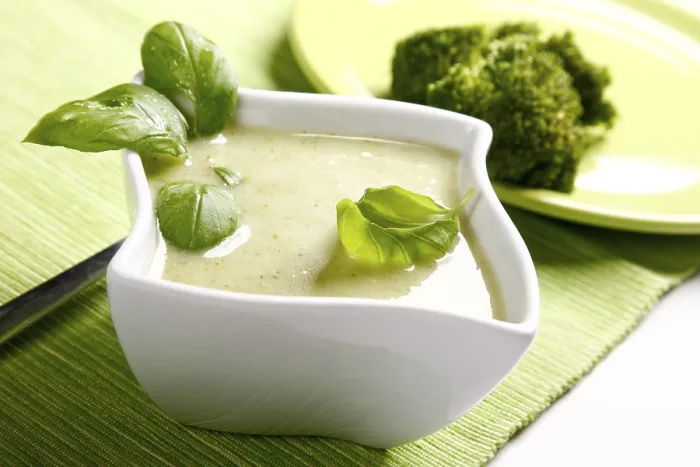 Framed Print : Print of Broccoli Soup with Basil Framed Print : Print of Broccoli Soup with Basil
