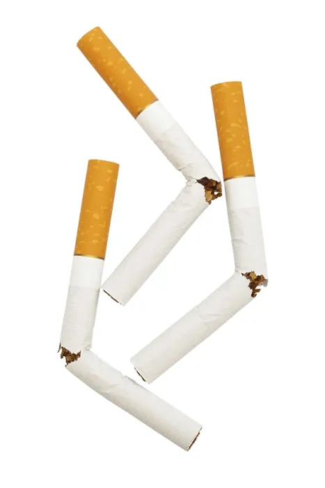 Framed Print : Three Broken Cigarettes Print on White Background Framed Print : Three Broken Cigarettes Print on White Background