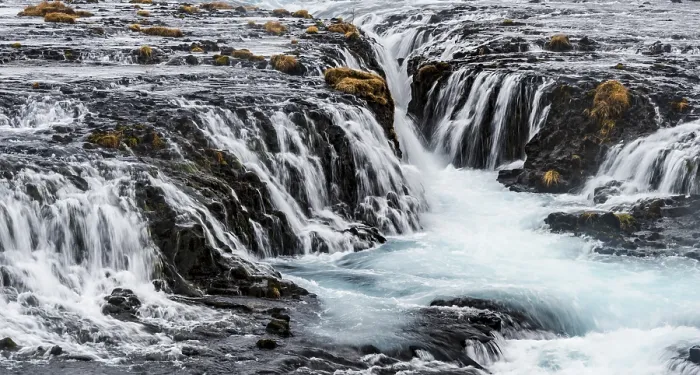 Framed Print : Bruarfoss Waterfall in Winter Print, Selfoss, Iceland Framed Print : Bruarfoss Waterfall in Winter Print, Selfoss, Iceland