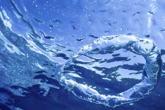 Framed Print : Bubble Ring Ascends towards the Sun, Underwater Print Framed Print : Bubble Ring Ascends towards the Sun, Underwater Print