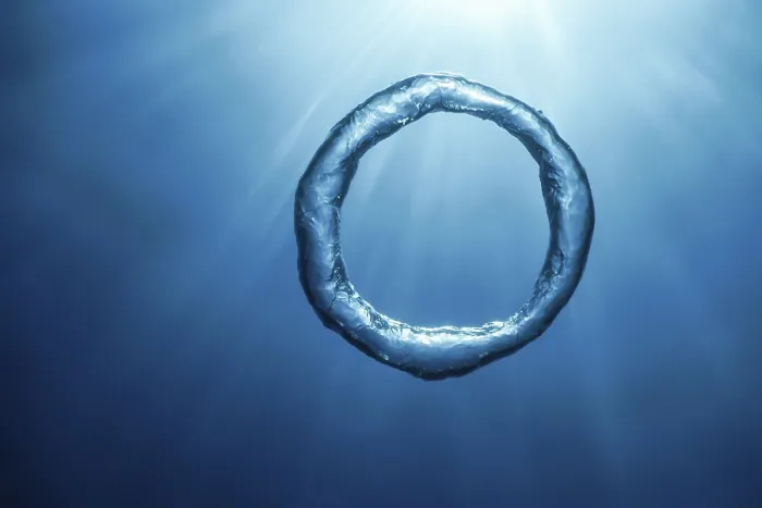 Framed Print : Bubble Ring Underwater Print Framed Print : Bubble Ring Underwater Print