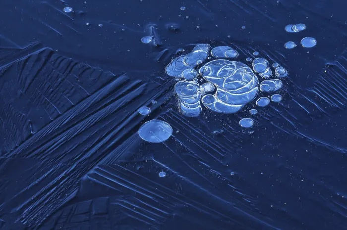 Framed Print : Bubbles and Structure in Ice Print Framed Print : Bubbles and Structure in Ice Print