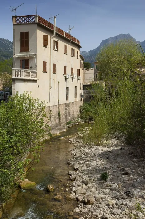 Framed Print : Building on Riverbed in Majorca, Print