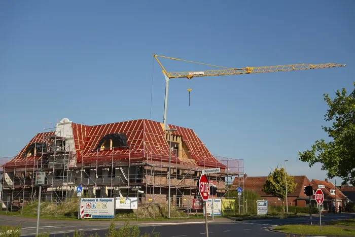 Framed Print : Germany Print: Multi-Storey Building Site Framed Print : Germany Print: Multi-Storey Building Site
