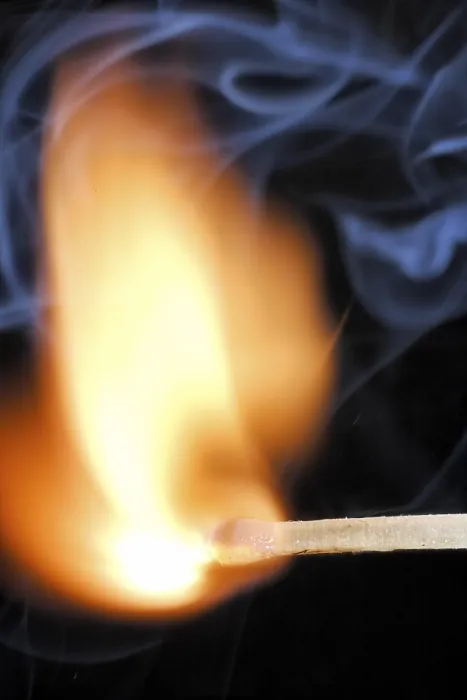 Framed Print : Burning Match Print, Close-Up of Flickering Flame Framed Print : Burning Match Print, Close-Up of Flickering Flame